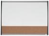 Tabla NOBO Combo, 58x43cm, magnetica si pluta + marker,tavita, magneti, alb, rama arcuita gri-negru