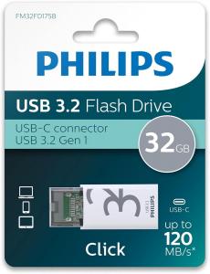Memory stick USB-C 3.2 - 32GB PHILIPS Shadow Grey