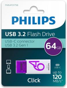 Memory stick USB-C 3.2 - 64GB PHILIPS Magic Purple