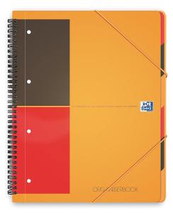 Caiet cu spirala A4+, OXFORD International Organiserbook, 80 file-80g/mp, 4 perf., coperta PP-dictando