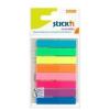 Stick index plastic transparent color 45 x 8 mm, 8 x