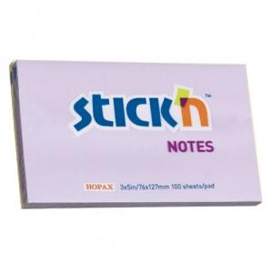 Notes autoadeziv 76 x 127 mm, 100 file, Stick"n - lila pastel