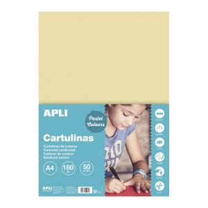 Carton color Apli, A4, 170 g, 50 coli/top, crem