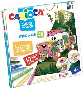 Set articole creative CARIOCA Create & Color - Ms. WILD 3D