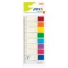 Stick index plastic transparent color 45 x 12 mm, 8 x 15 file/set,