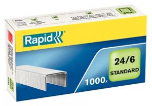 Capse Rapid Standard, 24/6, 2-20 coli, 1000 buc/cutie