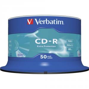 CD-R Verbatim DATALIFE 52X 700MB Spindle Extra Protection, 50 buc/set