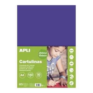 Carton color Apli, A4, 170 g, 50 coli/top, mov