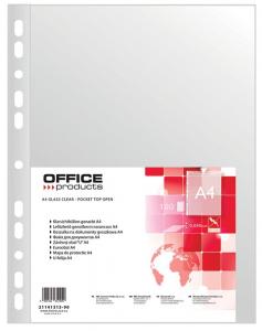 Folie protectie pentru documente A4, 45 microni, 100folii/set, Office Products - transparenta