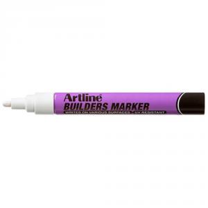 Marker ARTLINE, pentru constructori, corp plastic, varf rotund 2.3mm - alb