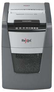 Distrugator documente automat REXEL OPTIMUM 90X, P4, cross-cut (confeti), 90 coli, cos 34l, negru-gri