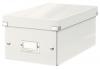 Cutie depozitare Leitz WOW Click & Store, carton laminat, pliabila, cu capac, 20x14x35 cm, alb