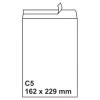 Plic pentru corespondenta c5, 162 x 229 mm, 80 g/mp, banda silicon, cu