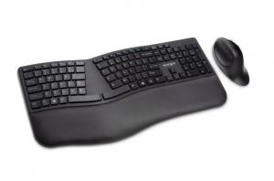 Kit tastatura + mouse Kensington ProFit Ergo, conexiune wireless, negru