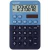 Calculator de buzunar, 8 digits, 119 x 75 x 17 mm, dual power, SHARP EL-760R-BL - albastru/bleumarin