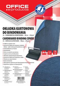 Coperta carton imitatie piele 250g/mp, A4, 100/top Office Products - bleumarin