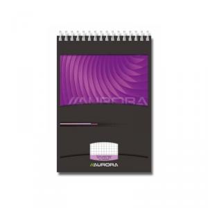 Blocnotes cu spirala, A5, 80 file - 90g/mp, microperforatii, AURORA Mano - matematica