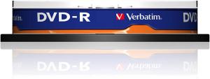 DVD-R Verbatim 16x, 4.7 GB, Matt Silver, 10 buc/set