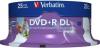 Dvd+r verbatim double layer wide inkjet printable, 25