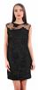 Rochie neagra cu broderie florala 8113N