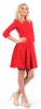 Rochie rosie din bumbac cu pliseuri  8246r