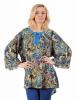 Bluza bleumarin imprimata cu snur 001b