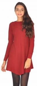 Rochie casual bordo mini din tricot 1652B