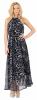 Rochie gri lunga animal print 952g