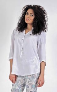 Bluza alba cu nasturi 1102A