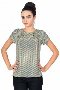 Bluza casual albastra cu imprimeu stelute F80