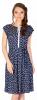 Rochie casual bleumarin cu floricele albe r94bm