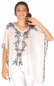 Bluza de ocazie alba cu broderie 3022