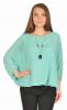 Bluza verde voal cu maneca fluture 8702VD