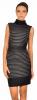 Rochie casual gri cu dungi orizontale 609G