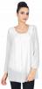 Bluza casual alba lunga cu buline mici 12044A