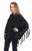 Poncho online tricotat negru 7690n