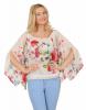 Bluza ecru cu flori F0025E