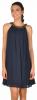 Rochie bleumarin cu decolteu impletit 16042bm