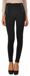 Pantalon casual negru cu fermoare laterale L02