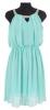 Rochie scurta din voal aqua F134