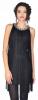 Rochie de ocazie neagra mini cu franjuri 9884N