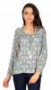 Bluza casual bleu subtire cu imprimeu abstract 930BL