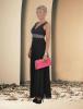 Rochie lunga neagra cu aplicatii 85057N