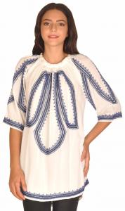 Bluza ie de ocazie alba cu margele aplicate 1326A