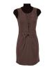 Rochie sarafan maro din tricot,