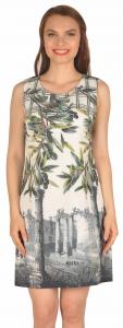 Rochie verde cu ramuri maslini 11785V