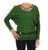 Pulover verde tricotat l030v