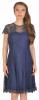 Rochie bleumarin scurta cu dantela G1506