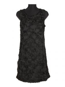 Rochie seara scurta neagra cu fermoar spate.