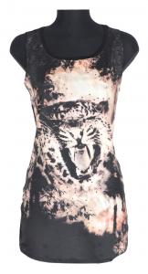 Bluza imprimeu leopard neagra 1085N